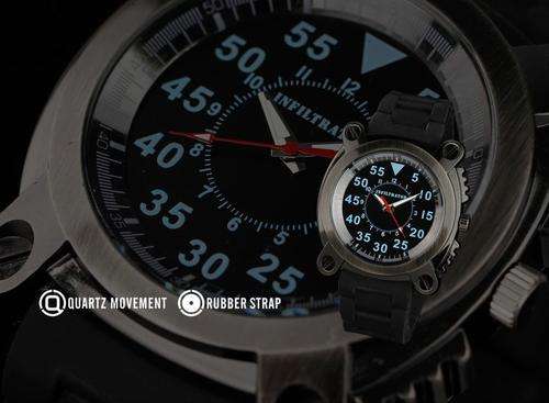 Mens INFANTRY Heavy Military Style Analog Quartz Watch